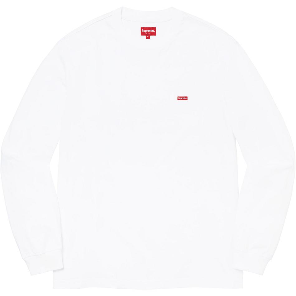 Suéteres Supreme Small Box L/S Tee Blancas | Supreme 282PQ